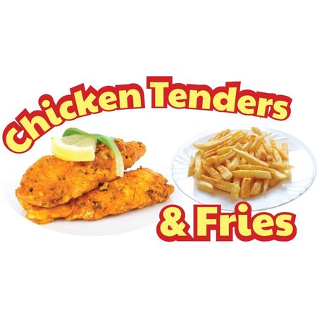 SIGNMISSION Safety Sign, 9 in Height, Vinyl, 6 in Length, Chicken Tenders D-DC-8-Chicken Tenders